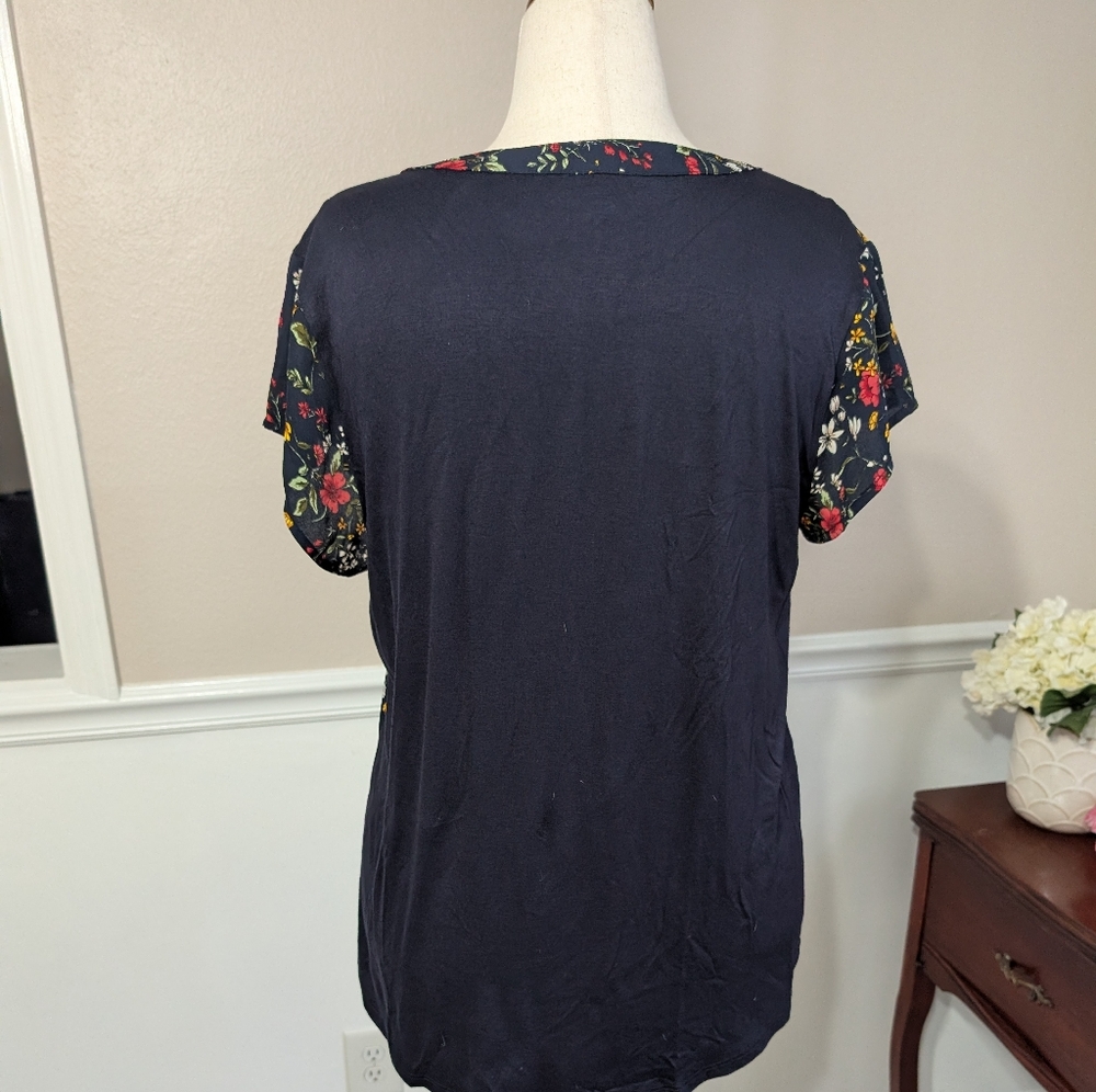 2/$10 Papermoon Reece Mixed Media Blouse - Picture 5 of 7